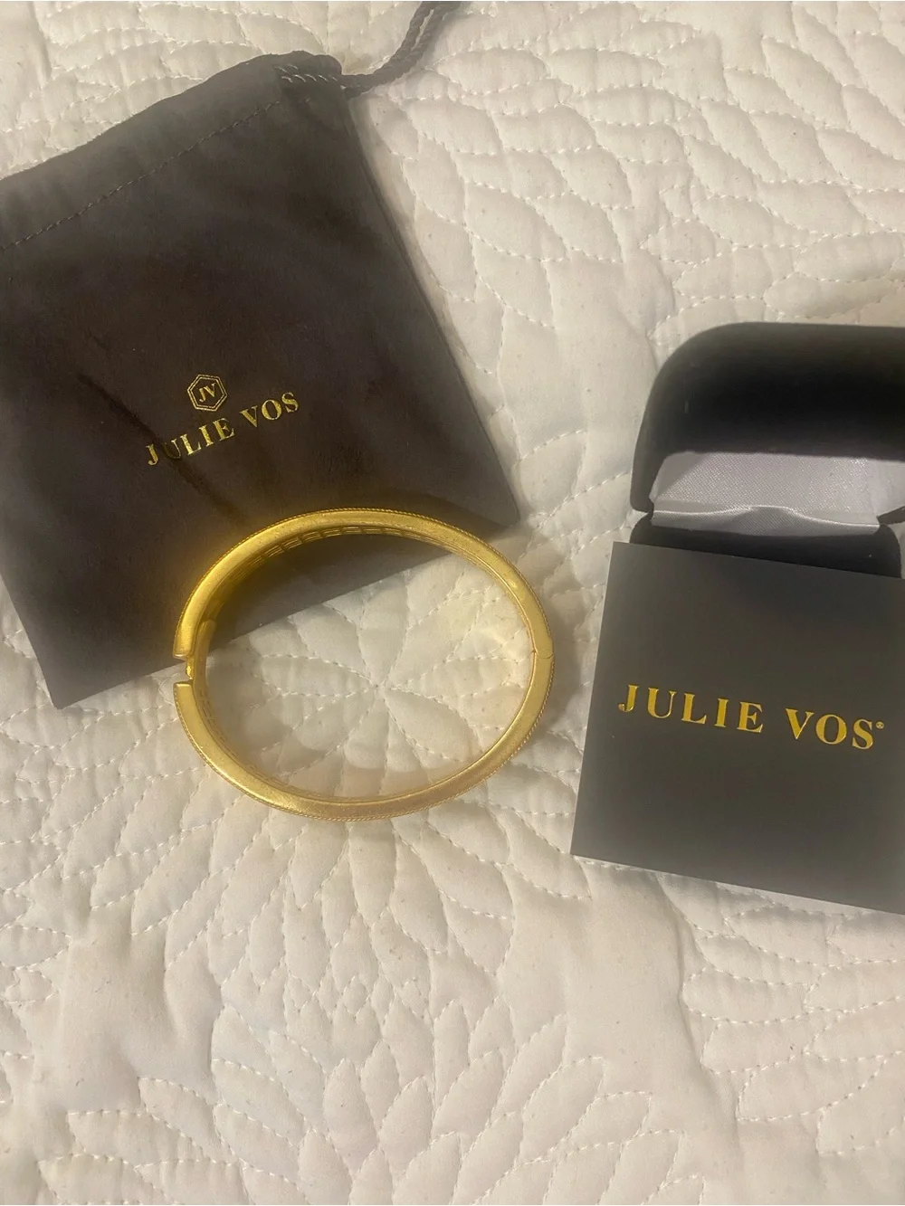 Julie Vos Gold Hinge Bangle Bracelet